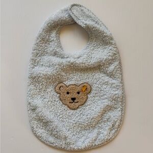 Steiff Baby Boy Bib Blue Teddy Bear